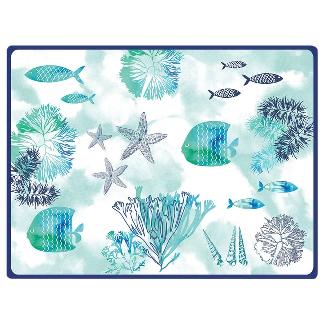 Set de table rectangulaire (40 x 30 cm) lot de 6 - Caraïbes - LES JARDINS DE LA COMTESSE