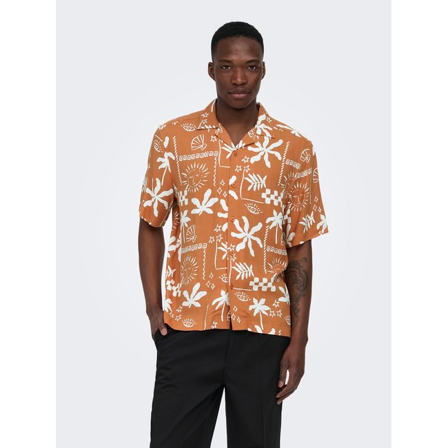 Chemise ONSDASH Chemise raw sienna <span itemprop=