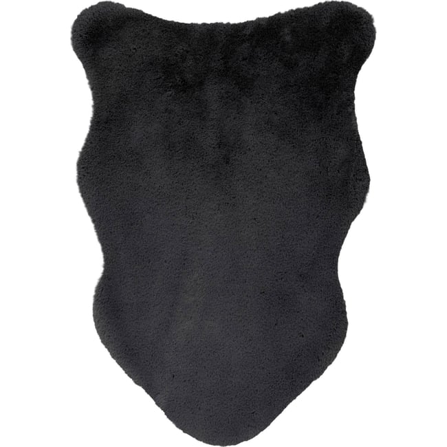 Tapis en polyester effet peau de mouton Couleur gris graphite profond <span itemprop=
