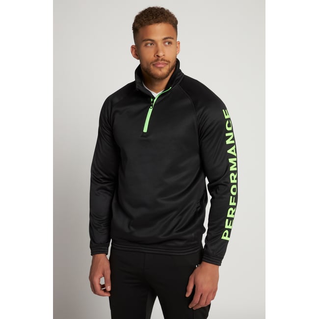 Sweat de fitness à col montant noir <span itemprop=