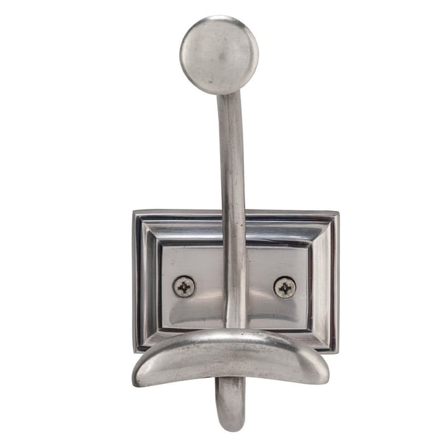 Porte manteau 1 patère en laiton Couleur argent <span itemprop=