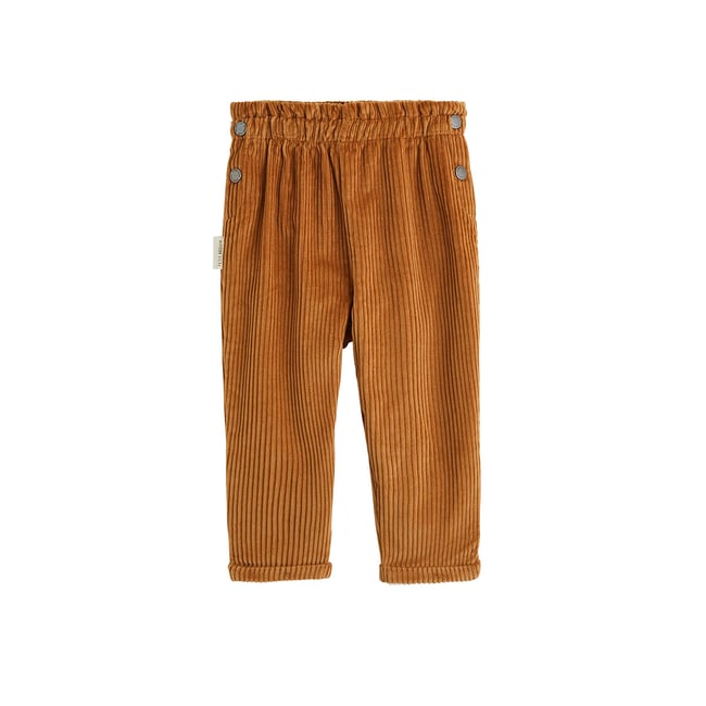 Pantalon bébé en velours côtelé Cléo camel <span itemprop=