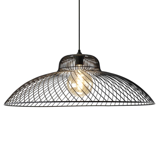 Suspension grand modèle en métal filaire, SIMARS Couleur noir <span itemprop=