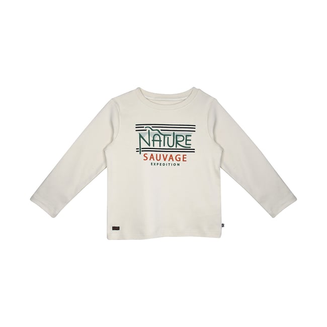 Tshirt mederick interlock manches longues enfant beige <span itemprop=