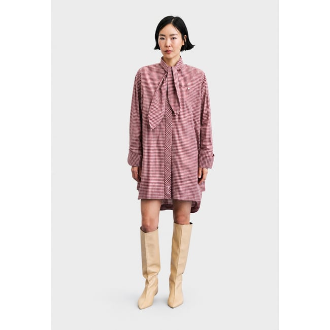 Robe Olympus en coton OLYMPUS bordeaux <span itemprop=