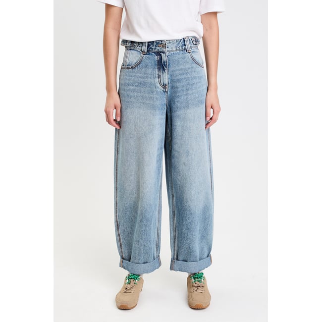 Jean barrel long en coton - CACHE CACHE