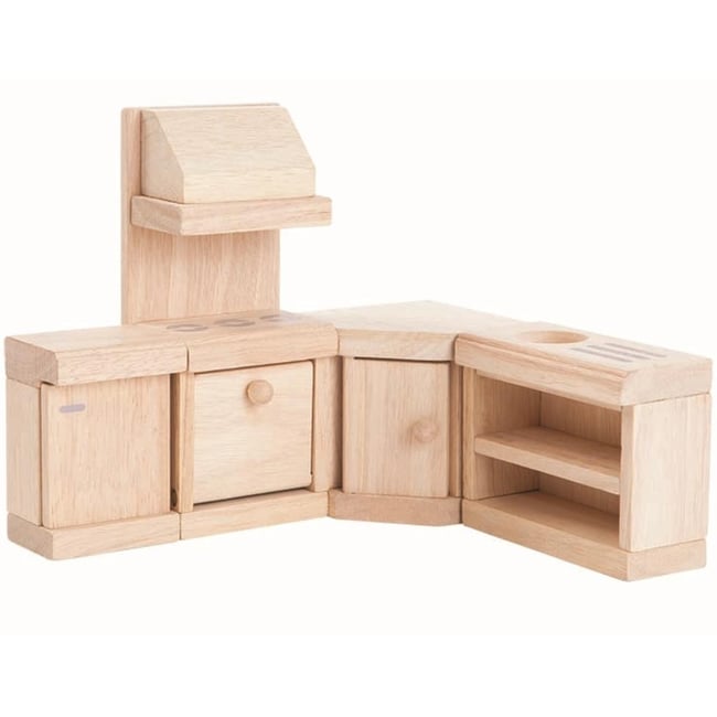 Cuisine en bois naturel beige <span itemprop=