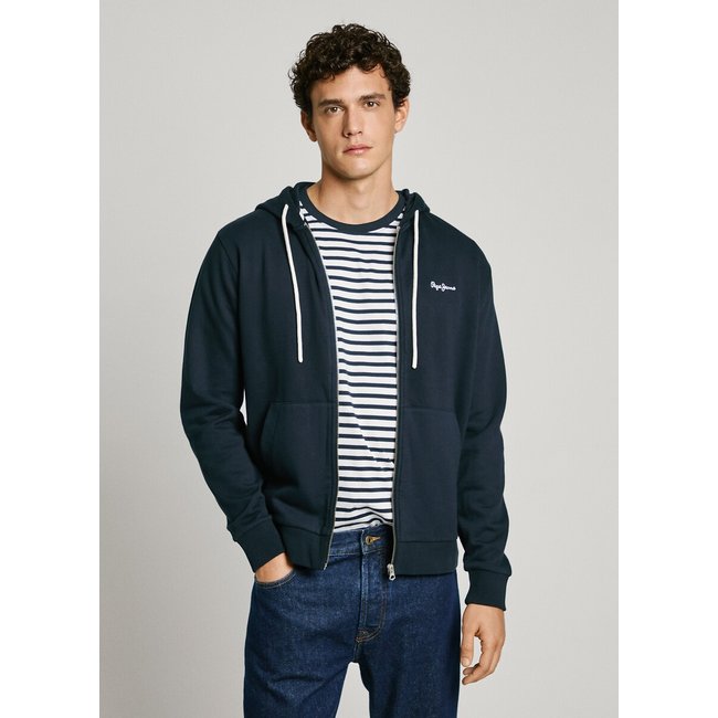 Худи на молнии темно-синий PEPE JEANS