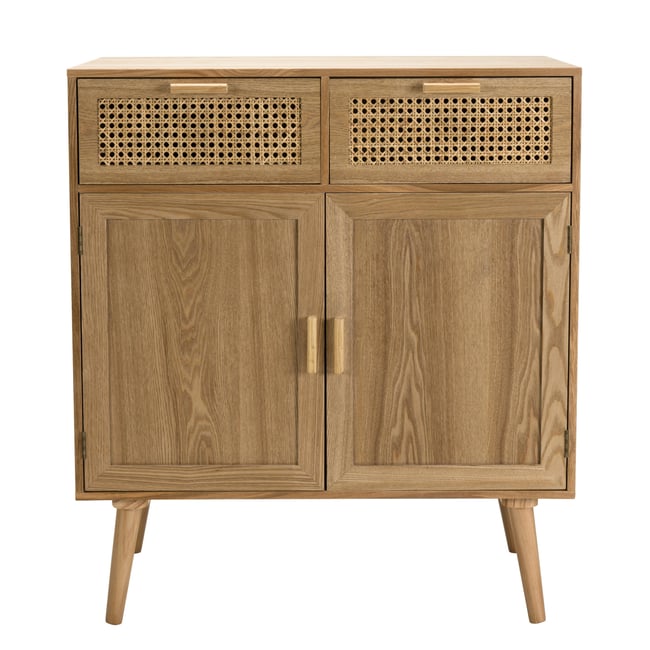 Petit buffet avec cannage ALGA Couleur bois naturel <span itemprop=