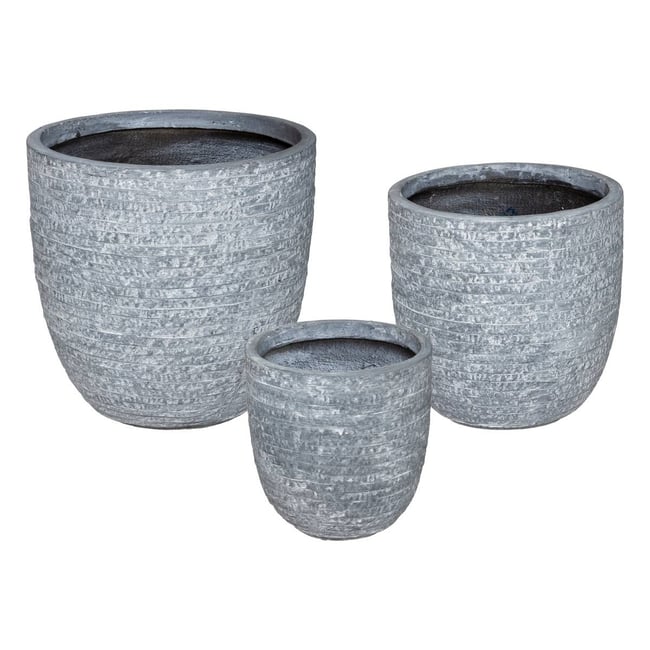 Set de 3 pots Couleur gris <span itemprop=