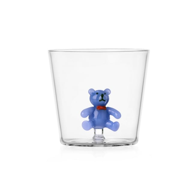 Verre à eau petit ours  Schiaccianoci Couleur bleu clair <span itemprop=