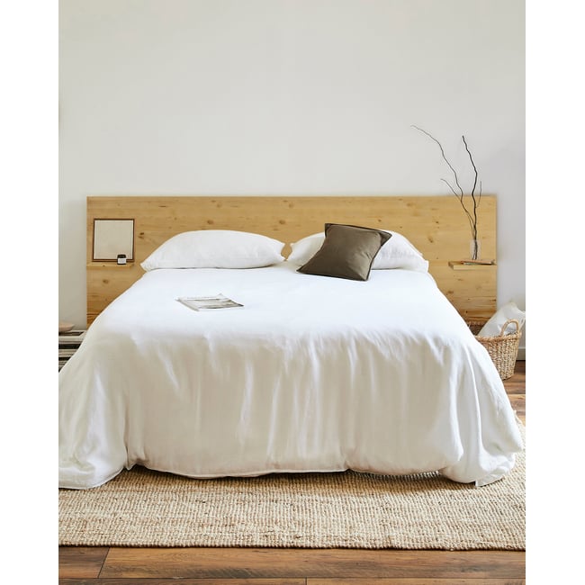 Tête de lit avec chevet bois naturel 220 cm - NALA - HANNUN