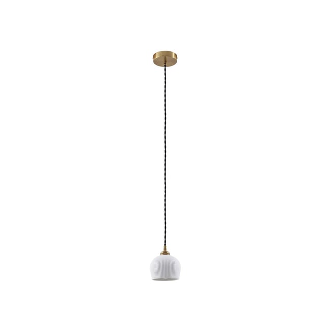 Suspension en céramique moderne, Nolane Couleur blanc <span itemprop=