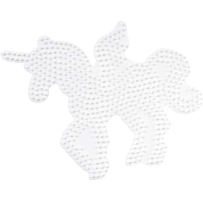 Plaque licorne perles plastique Midi blanc <span itemprop=