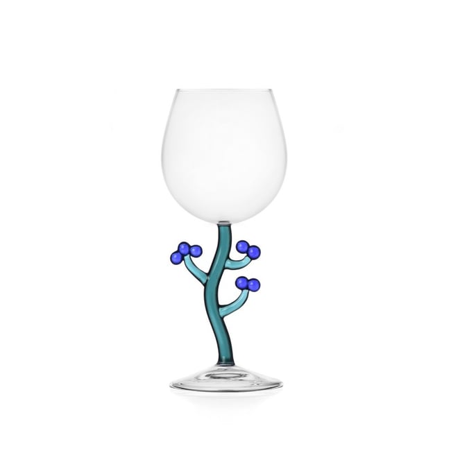 Verre à vin myrtilles  FRUITS AND FLOWERS Couleur multicolore <span itemprop=