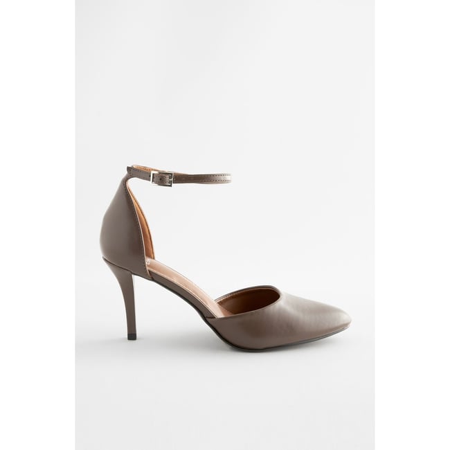 Chaussures à talons et bout fermé vert kaki <span itemprop=