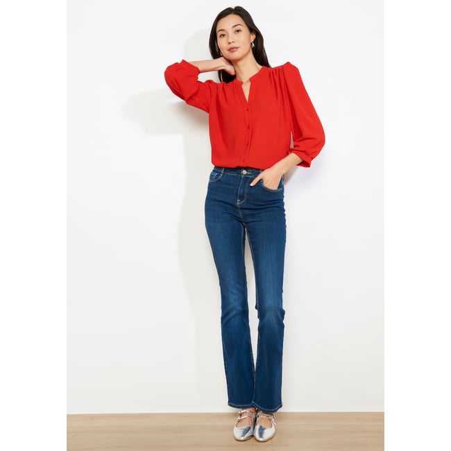Blouse fluide col tunisien - LOLALIZA