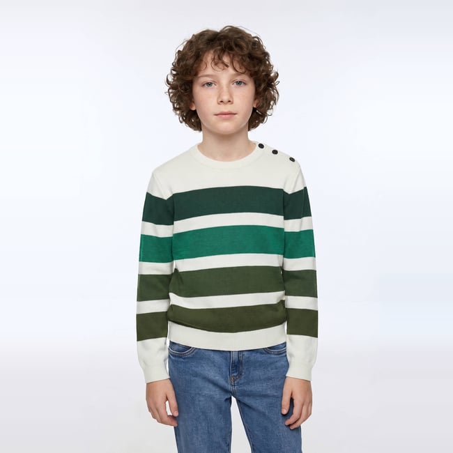 Pull marinière contenant de la laine - MONOPRIX