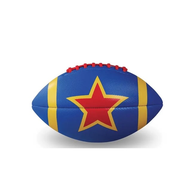 Ballon de football US - Bleu avec etoile rouge - CROCODILE CREEK