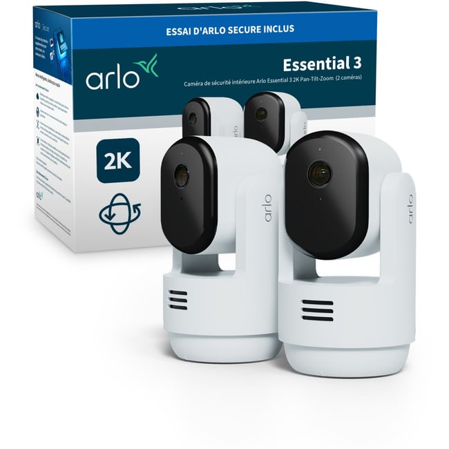 Caméra de surveillance Essential 3 2K - 2 caméras PTZ - ARLO