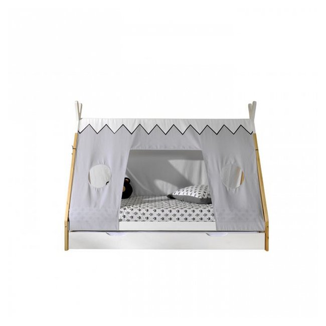 Lit tipi avec tiroir et textile - VIPACK