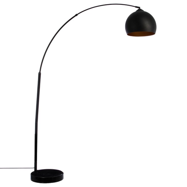 Lampadaire arc marbre HYTO Couleur noir <span itemprop=