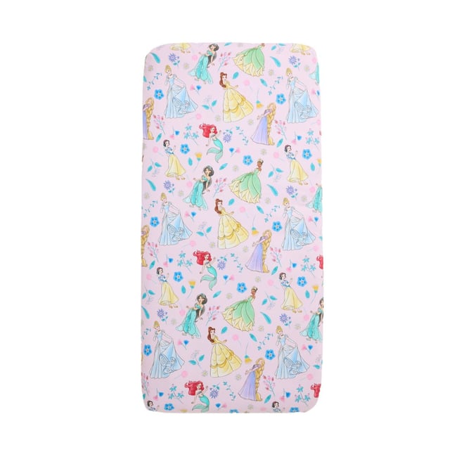 Drap-housse en coton princesse disney écru <span itemprop=