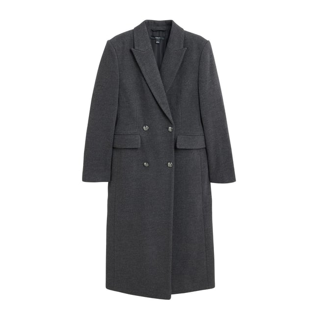 Manteau avec col à revers gris anthracite <span itemprop=