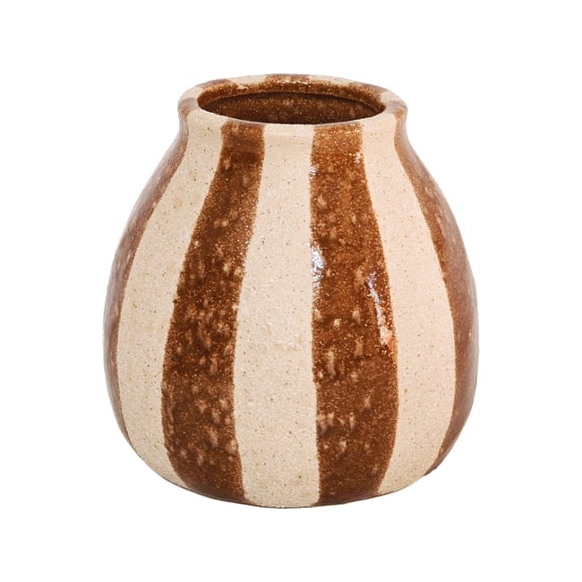 Vase Terrano Marron 14x13.5   - TERRANO Couleur marron <span itemprop=