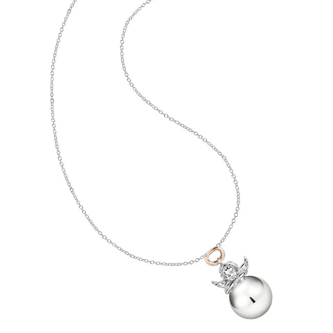 Collier en acier ANGELI argent <span itemprop=
