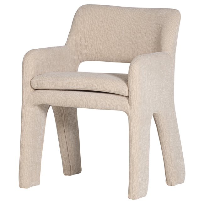 Chaise de salle à manger en chenille BIGFOOT Couleur sable <span itemprop=