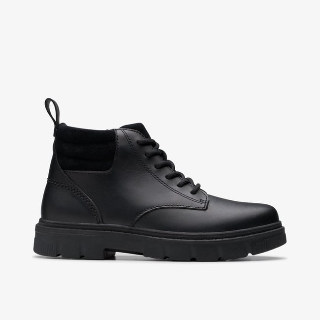 Boots Cuir Coupe Large LORCAM TRAIL Y noir <span itemprop=