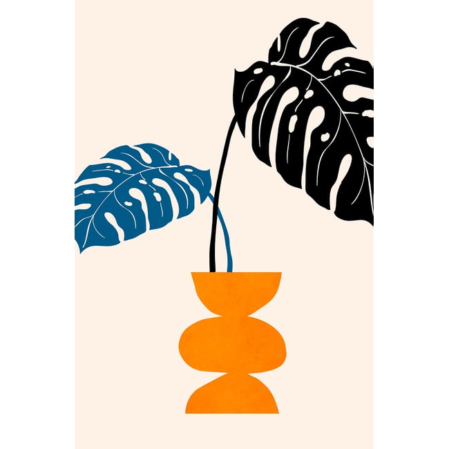 Tableau graphique plante en pot - HEXOA