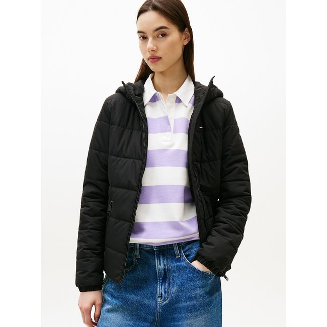 Sweatjacke, Kapuze und Reissverschluss schwarz <span itemprop=