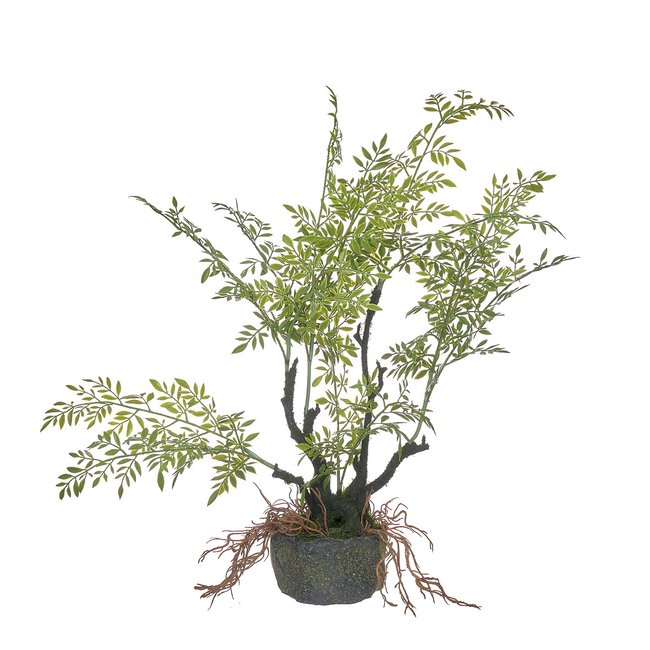 Planta artificial feto com base musgo, BORGHESI verde <span itemprop=