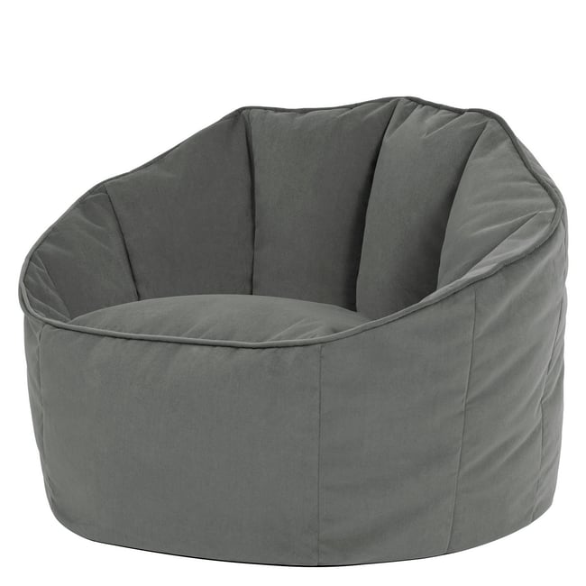 Pouf fauteuil coquillage en velours mat Oeko-Tex® - SIRENA - ICON