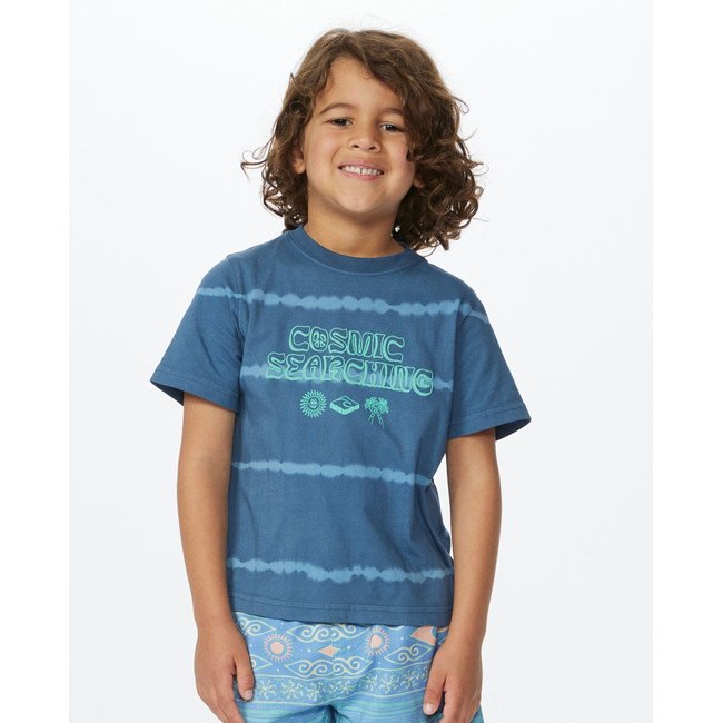 T-Shirt MYSTIC WAVES SLOGAN vintage navy <span itemprop=