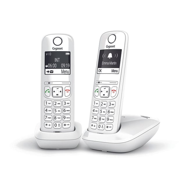 Téléphone sans fil AS690 Duo Blanc noir <span itemprop=