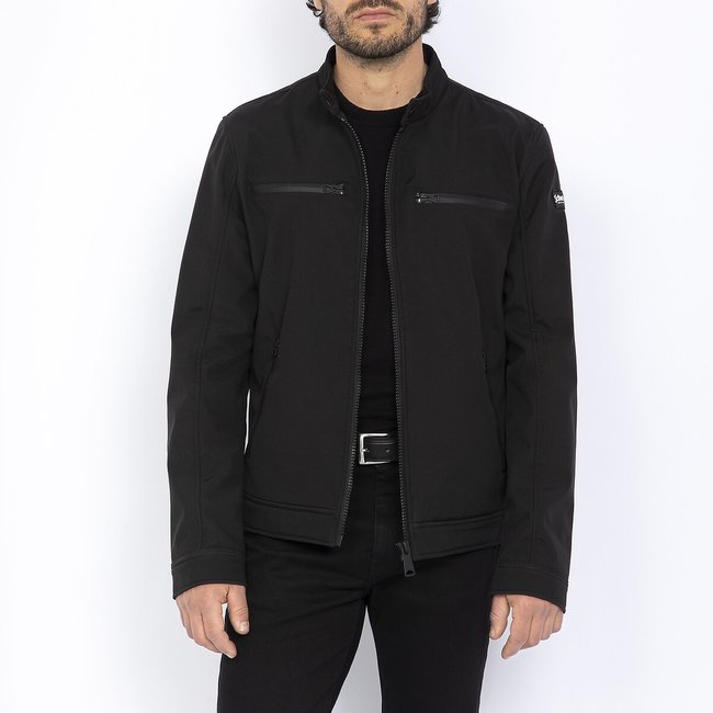 Bikerjacke Kaylor, Polyestergewebe schwarz <span itemprop=