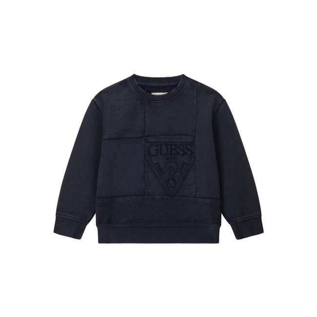 Sweat-Shirt Brodé bleu <span itemprop=