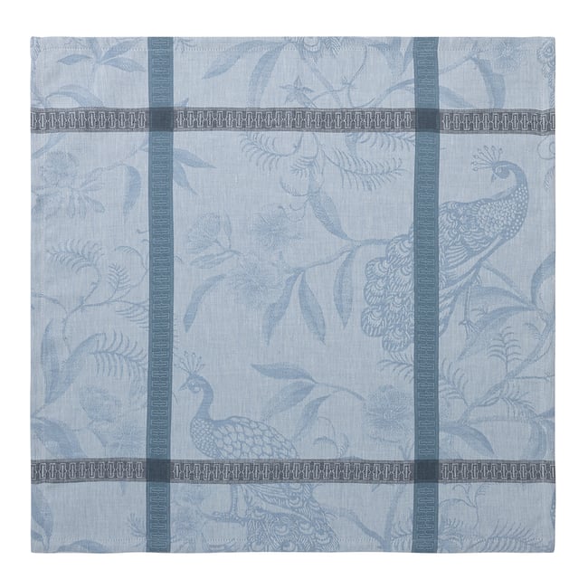 Serviette de table À l'orangerie Chardon 55x55 100% lin bleu chardon <span itemprop=
