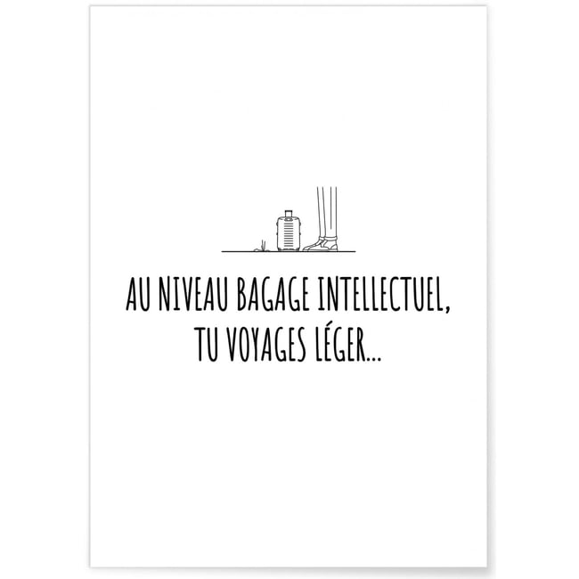 Affiche 'Bagage intellectuel' Couleur blanc <span itemprop=