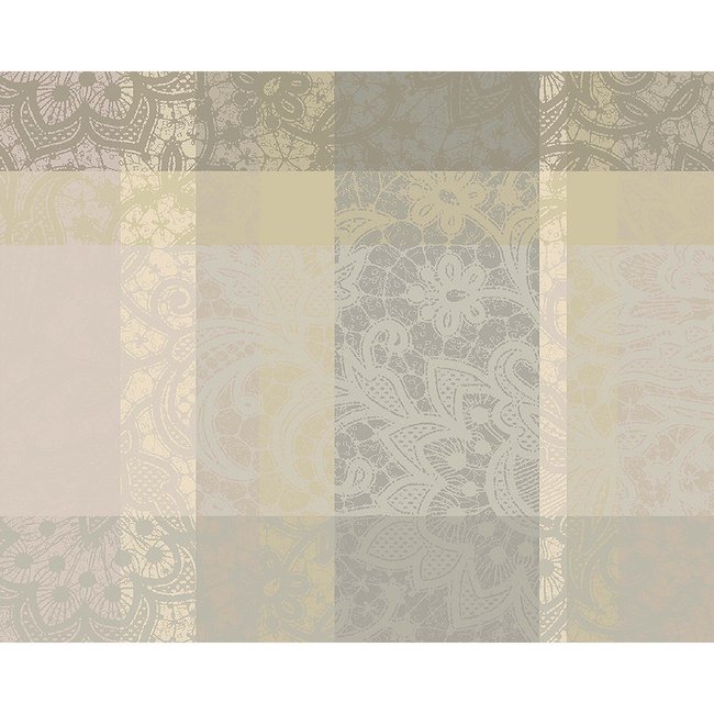 Set pur coton enduit MILLE DENTELLES naturel <span itemprop=