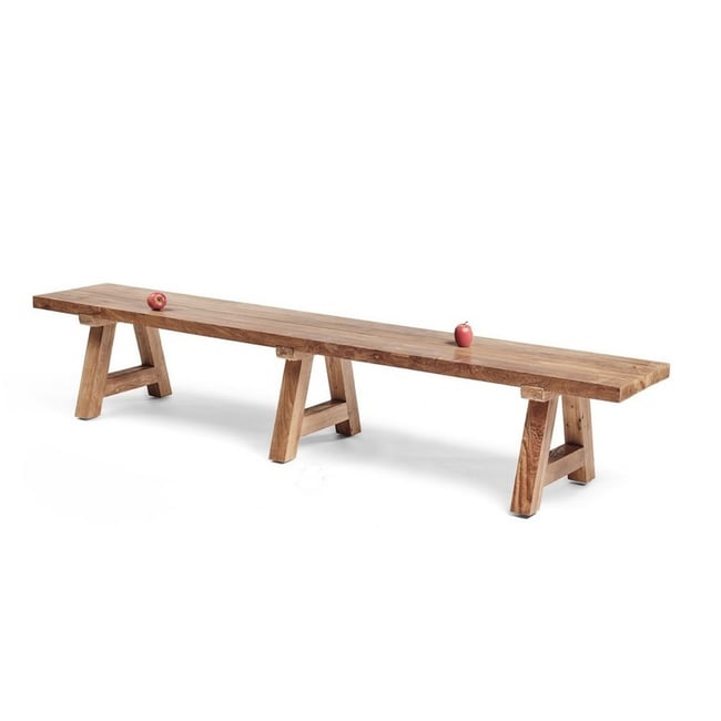 Banc en bois massif élégant pour extérieur - CANTANA Couleur beige <span itemprop=
