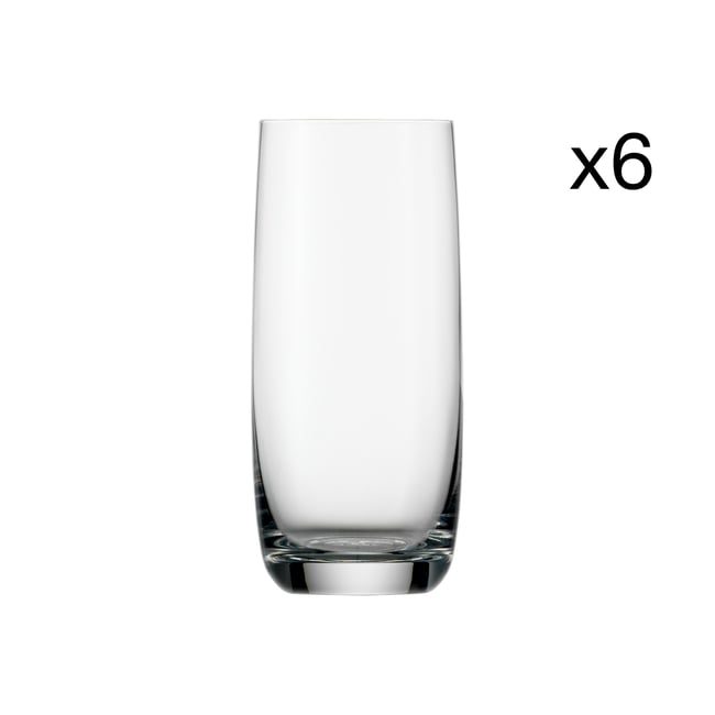 Lot de 6 verres longdrink en cristallin, WEINLAND Couleur transparent <span itemprop=