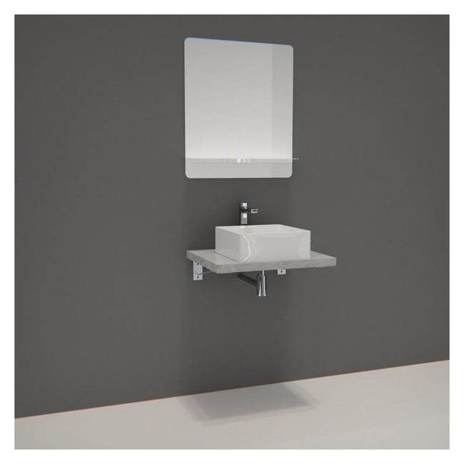 Meuble simple + vasque + miroir WILL Couleur v002229 <span itemprop=