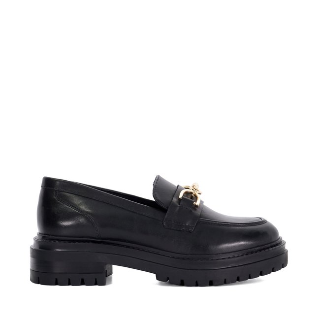Mocassins à mors avec maillons - GEMMAS noir cuir <span itemprop=
