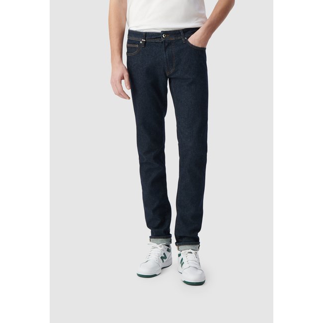 Jean SLIM brut POWER STRETCH* bleu marine <span itemprop=