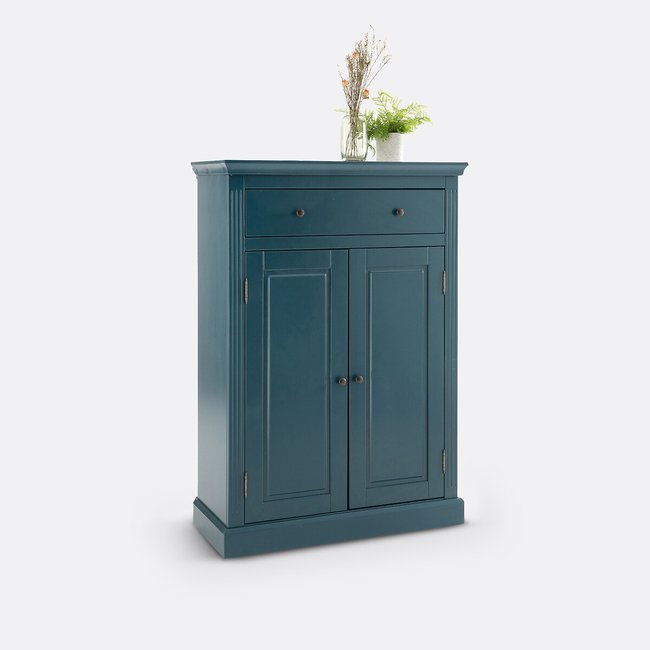 Buffet parisien pin massif, Poiret Couleur bleu de prusse <span itemprop=
