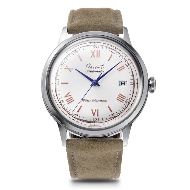 Montre Analogique  BAMBINO argenté blanc beige <span itemprop=